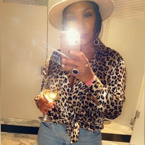 Zara Leopard Print Blouse